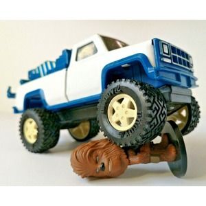 Vintage Buddy L Corp Towing Truck 1979 White & Blue ***Free Shipping***